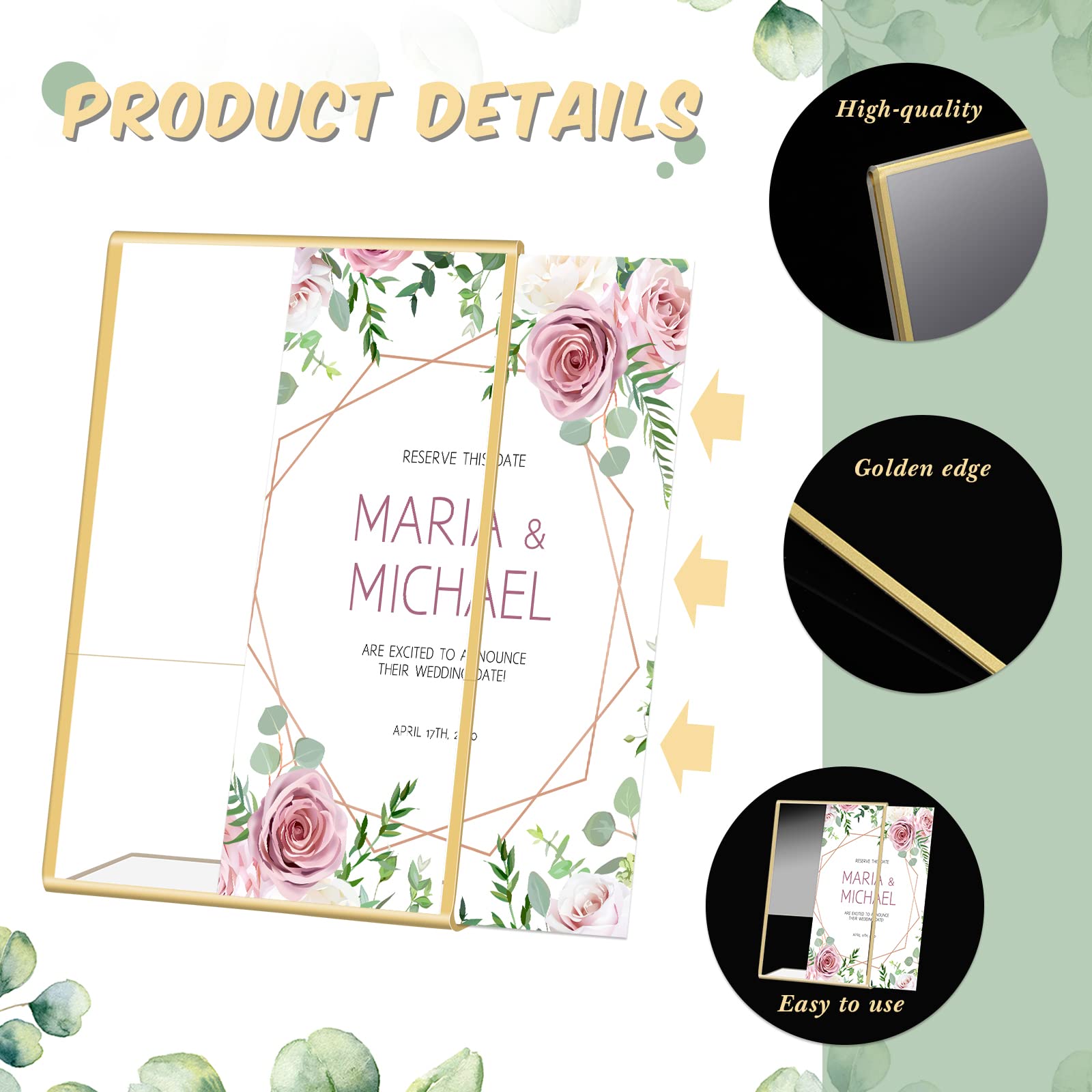 Gold Frame Acrylic Sign Holder - Table Number Gold review and price