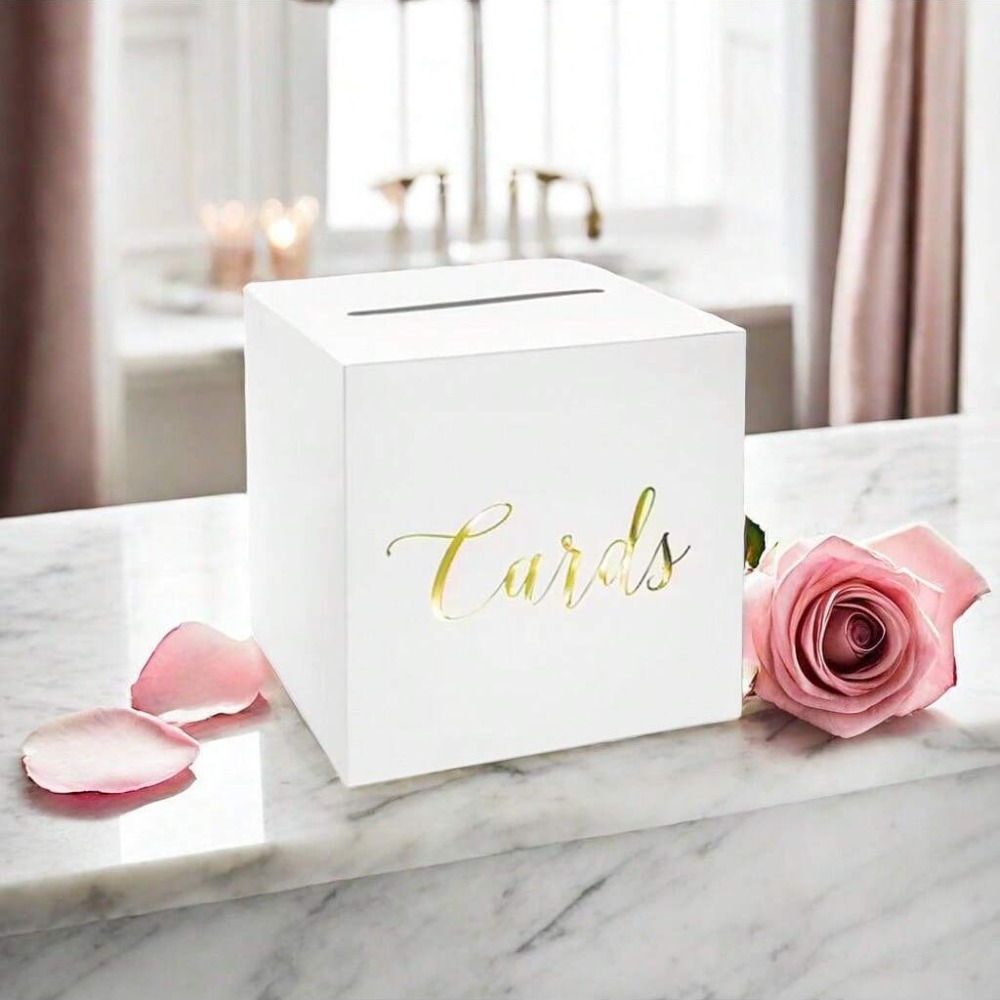 Storage Box White Black Weddin - Wedding Card Box review and price