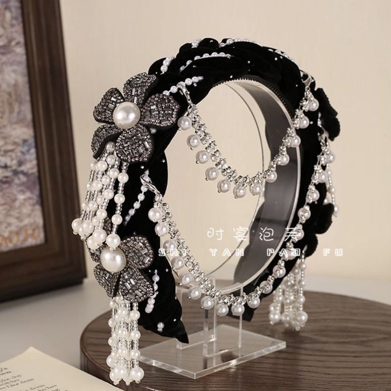 Ethnic Floral Velvet Headband  - Good Floral & Wedding Decor Supply review and price