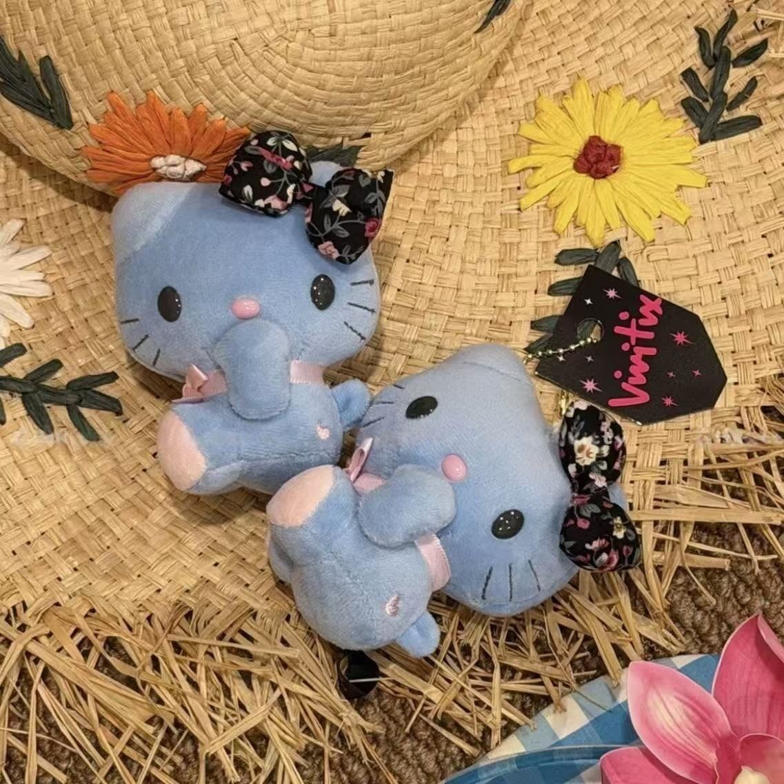 Blue Hello Kitty Floral Print  - Good Floral & Wedding Decor Supply review and price