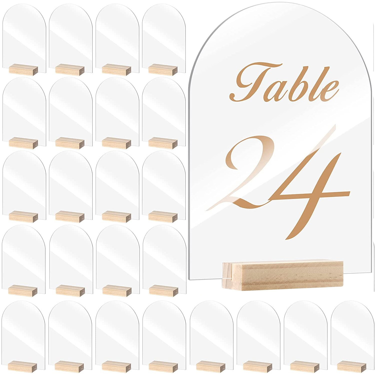 10/20/30/50PCS Arch Acrylic Si - Table Number Gold review and price