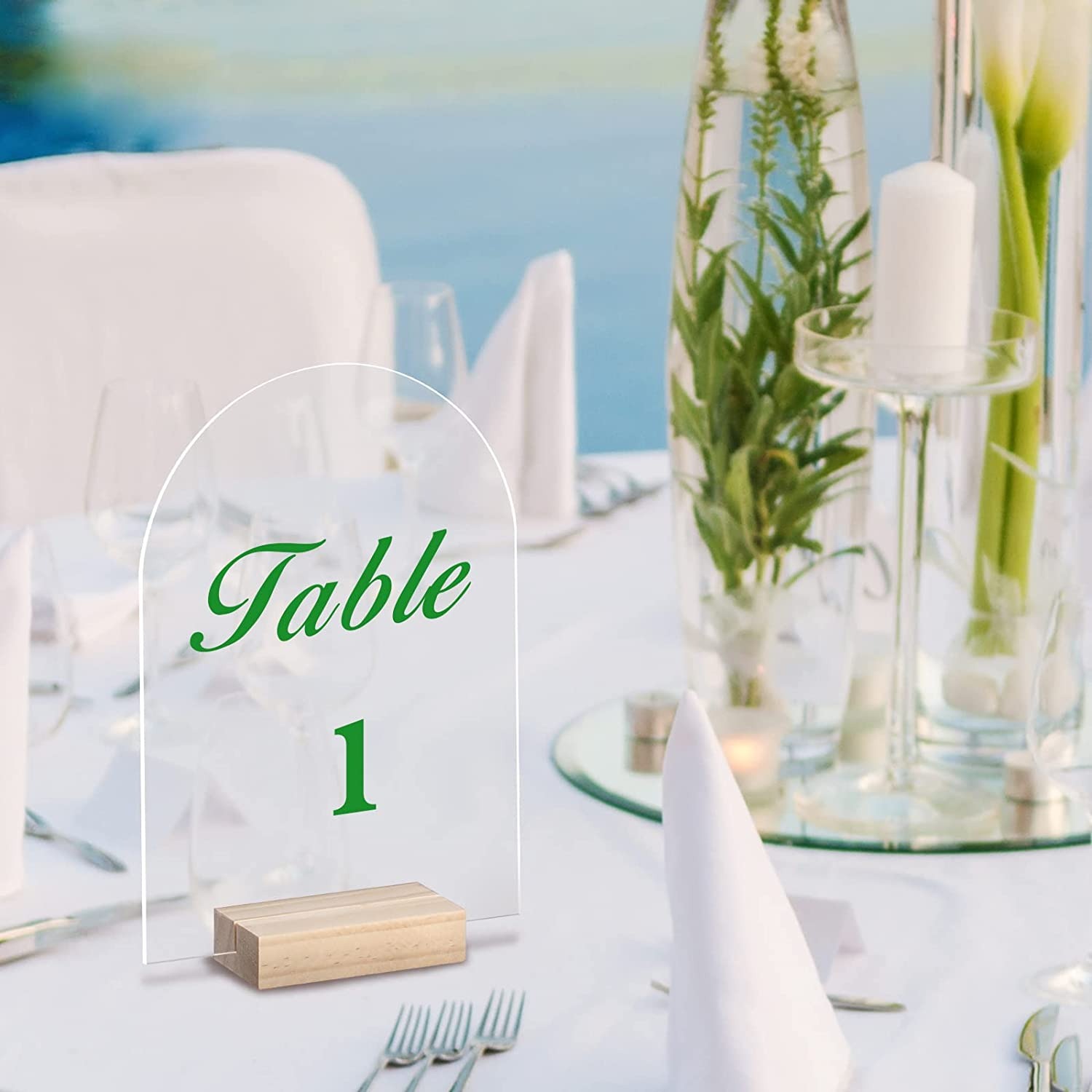 10/20/30/50PCS Arch Acrylic Si - Table Number Gold review and price