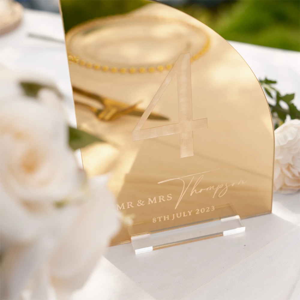 Personalized Wedding Bar Sign  - Table Number Gold review and price
