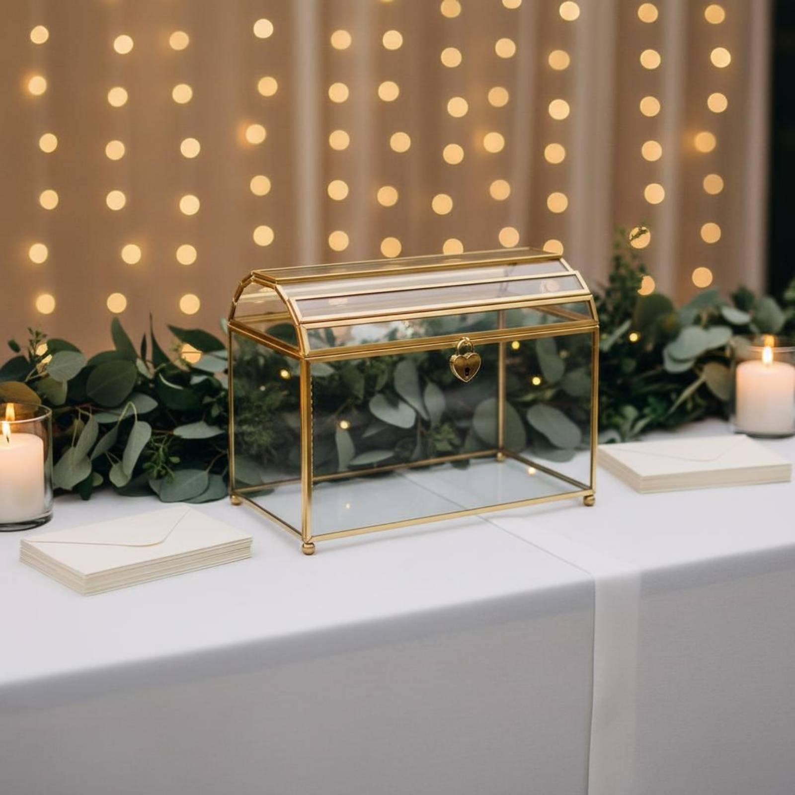 Elegant Glass Wedding Envelope - Wedding Card Box review and price