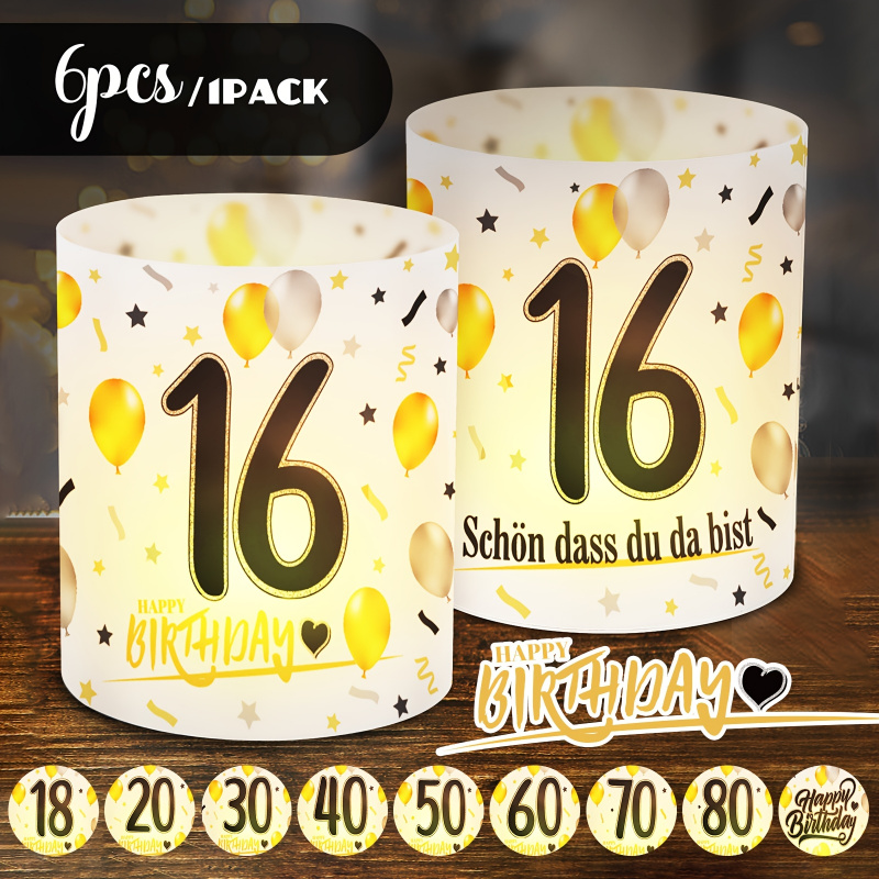 6 pcs. Black Gold Birthday Tab - Table Number Gold review and price
